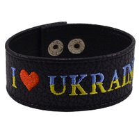 Браслет ТМ Lucherino I Love Ukraine, чорний